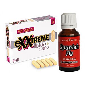 Pachet Capsule Femei eXXtreme Libido Afrodisiac + Picături Afrodisiace Spanish Fly 20ml