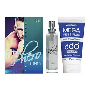 Pachet Parfum cu Feromoni Pheromen 15ml Și Gel Mărire Penis Mega Penis Plus 65ml
