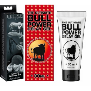 Pachet Set Limited Edition Lovers Fantasy Negru + Gel Ejaculare Prematură Bull Power Delay 30ml
