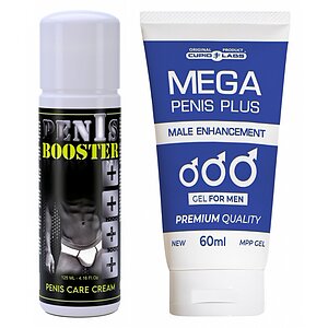 Pachet Gel Mărire Penis Mega Penis Plus Și Cremă Pentru Potență Penis Booster 125ml