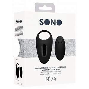 Inel Penis No. 74 Remote Controlled Negru Thumb 4