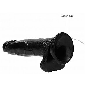 Vibrator Realistic Penis 20cm Negru Thumb 8