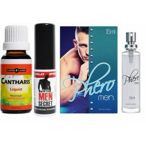 Pachet Putere și Atracție: Kit 3 produse pentru nopți epice