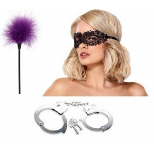 Set Seducție Intensă: Pene, Mister și Control