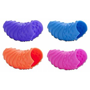 Set 4 Stimulatoare Silicone Finger Swirls Multicolor Thumb 2