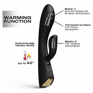 Vibrator Dorcel Flexi Rabbit Heating Negru Thumb 6