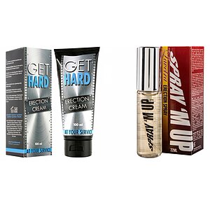 Pachet Cremă Erecție Get Hard + Spray Erecție Spray M-Up 22ml