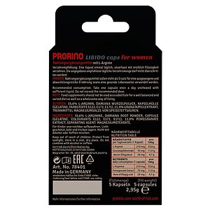Pastile Femei Prorino Libido Caps 5 capsule Thumb 2
