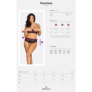 Set Obsessive Pearlove Negru S-M Thumb 4