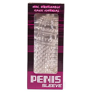 Manșon Pentru Penis Cu Striații Transparent Thumb 1