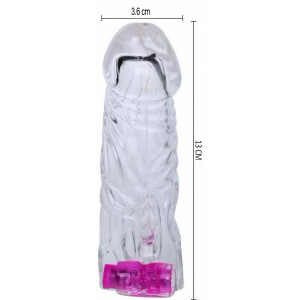 Prelungitor Penis Sleeve Stimulate Vibe Transparent Thumb 2