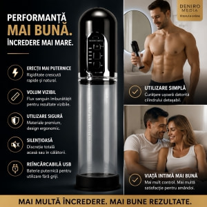 Pompă Penis X-MEN Electric Negru Thumb 4