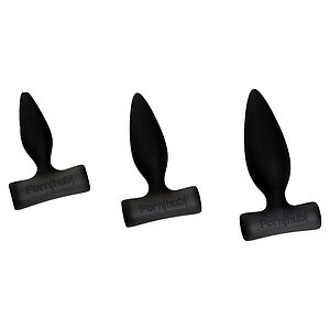 Set Dopuri Anale Cu Vibrații Negru Thumb 1