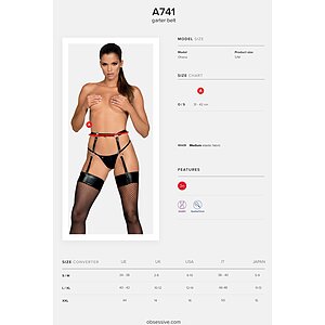 Portjartier Obsessive A741 Negru S-L Thumb 4