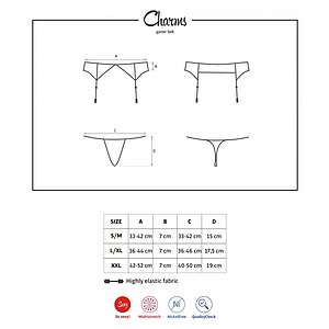 Portjartier Obsessive Charms Negru S-M Thumb 4