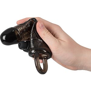 Prelungitor Penis Vibrator Regular Fit Negru Thumb 4