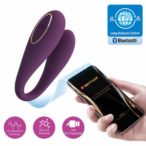 Pretty Love August Vibrator cu Aplicație 12 Funcții Mov Thumb 4