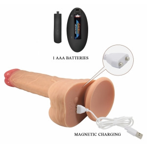 Pretty Love Jonathan – Vibrator Realist 21 cm, 3+3 Funcții Thumb 5