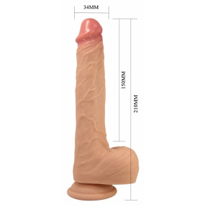Pretty Love Jonathan – Vibrator Realist 21 cm, 3+3 Funcții Thumb 3