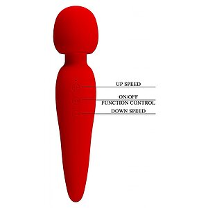Pretty Love Meredith — Wand 7 Moduri, 21.5 cm, Roșu Thumb 3