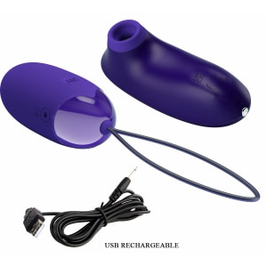 Pretty Love Orthus — Ou Vibrator 12 Funcții, Reîncărcabil Violet Thumb 3