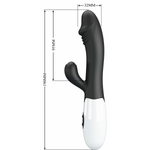 Pretty Love Snappy Black — Iepuraș Dual, 30 Moduri Negru Thumb 4