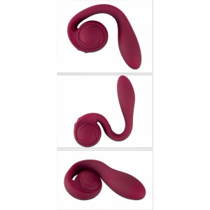 Rosenrot Vibrator Flexibil, 2 Motoare, 10 Moduri Roșu Thumb 5