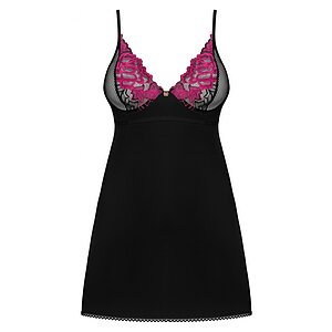 Chemise Obsessive Rosenty Negru XL-2XL Thumb 2