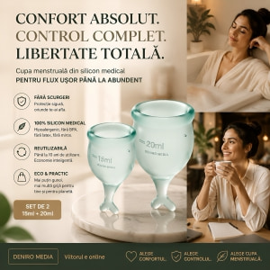 Set 2 buc Satisfyer - Feel Secure Menstrual Cup Dark Green Thumb 2