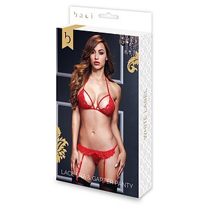 Set Decupat Baci Lacy Roșu S-L Thumb 2