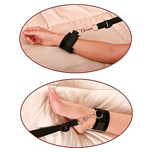 Set Bed Restraint Bondage Negru Thumb 7