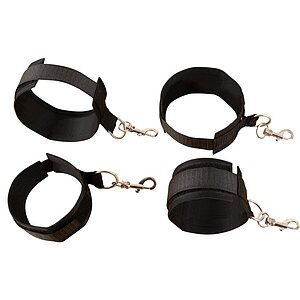 Set Bed Restraint Bondage Negru Thumb 4