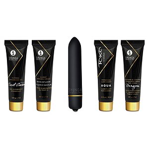 Set Creme Și Vibrator Naughty Geisha Negru Thumb 2