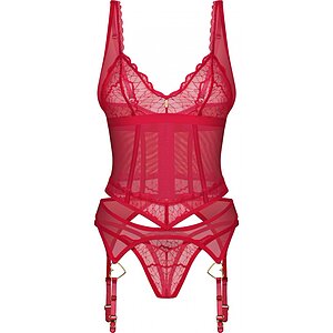 Corset Obsessive Cupide Desir Roșu L-XL Thumb 1