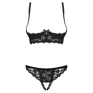 Set Fără Cupe Obsessive Letica Negru L-XL Thumb 3