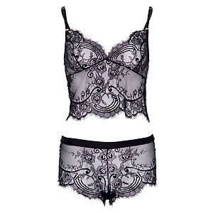 Set Leg Avenue Eyelash Lace Negru M Thumb 2
