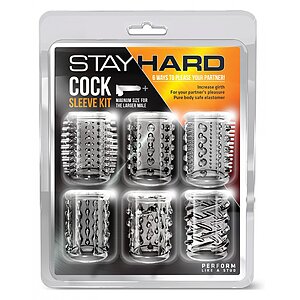 Set Manșoane Penis Stay Hard Transparent Thumb 2