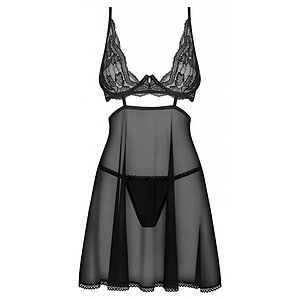 Chemise Obsessive Nutris Negru XS-S Thumb 2