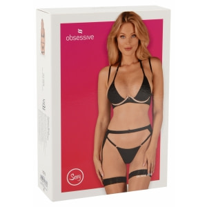 Set Obsessive 3 Piese Selinne Negru XL-2XL Thumb 12
