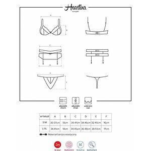 Set Obsessive Heartina Roșu S-M Thumb 4