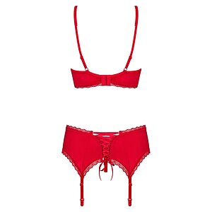 Set Obsessive Jolierose Roșu L-XL Thumb 3