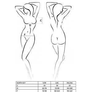 Set Passion North Negru 2XL-3XL Thumb 2
