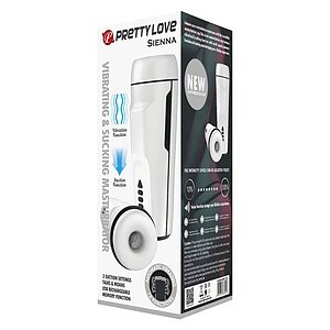 Masturbator Sienna Cu Vibrații Voce Și Sucțiune Alb Thumb 10