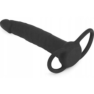 Strap-On Stimulare Anală Double Prober Negru Thumb 2