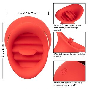 Stimulator Clitoridian French Kiss Charmer Roșu Thumb 6