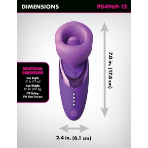 Stimulator cu Suctiune și Limbă Vibratorie, 7 Moduri, USB-C Mov Thumb 4