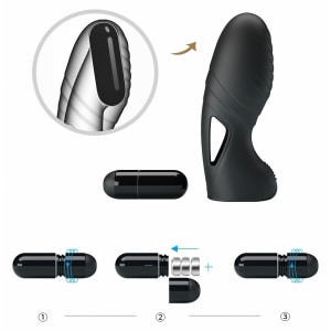 Stimulator Cu Vibrații Clitoris Pretty Love Alan Negru Thumb 7