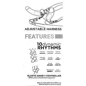 Strap On Cu Vibrații Double Thruster Negru Thumb 1