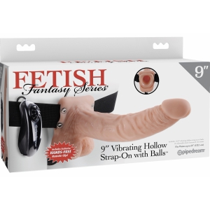Strap-on Fetish Fantasy 24cm cu Vibrații Thumb 5