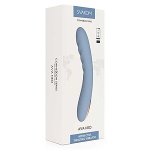 Svakom Ava Neo, Vibrator cu Împingere 5x5, Reîncărcabil Albastru Thumb 6